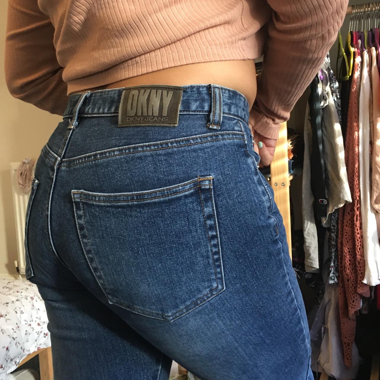 High waisted DKNY straight cut denim jeans. Very... - Depop