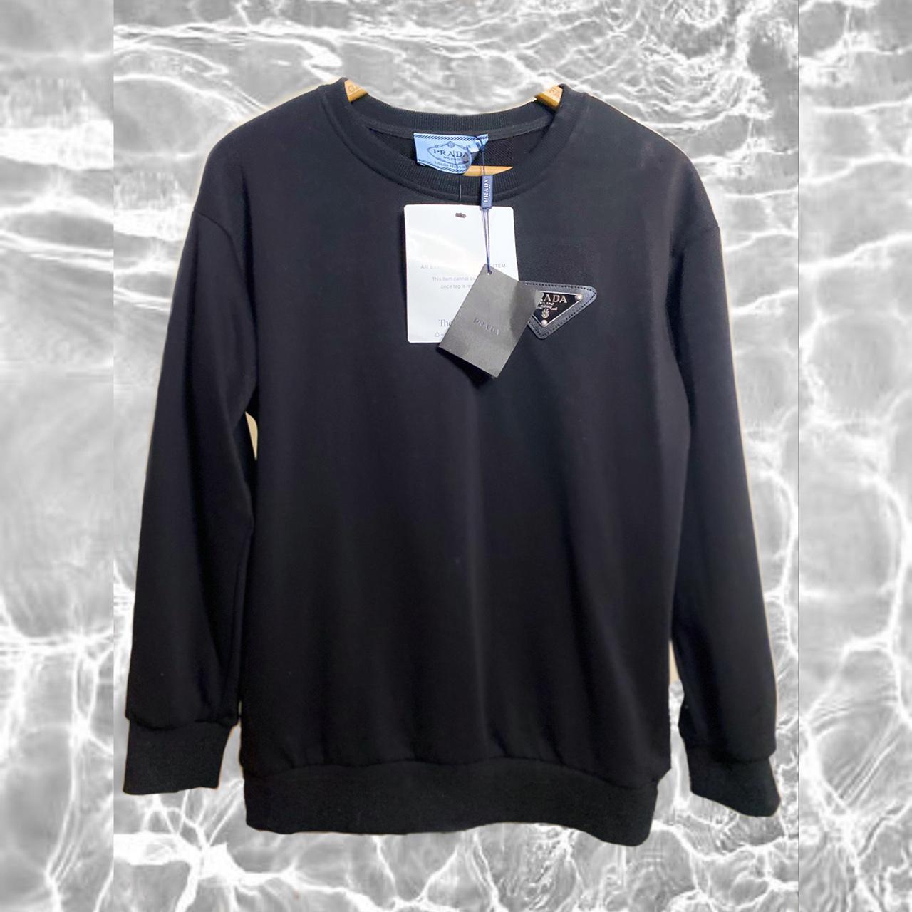 PRADA Triangle Logo Sweatshirts Gray