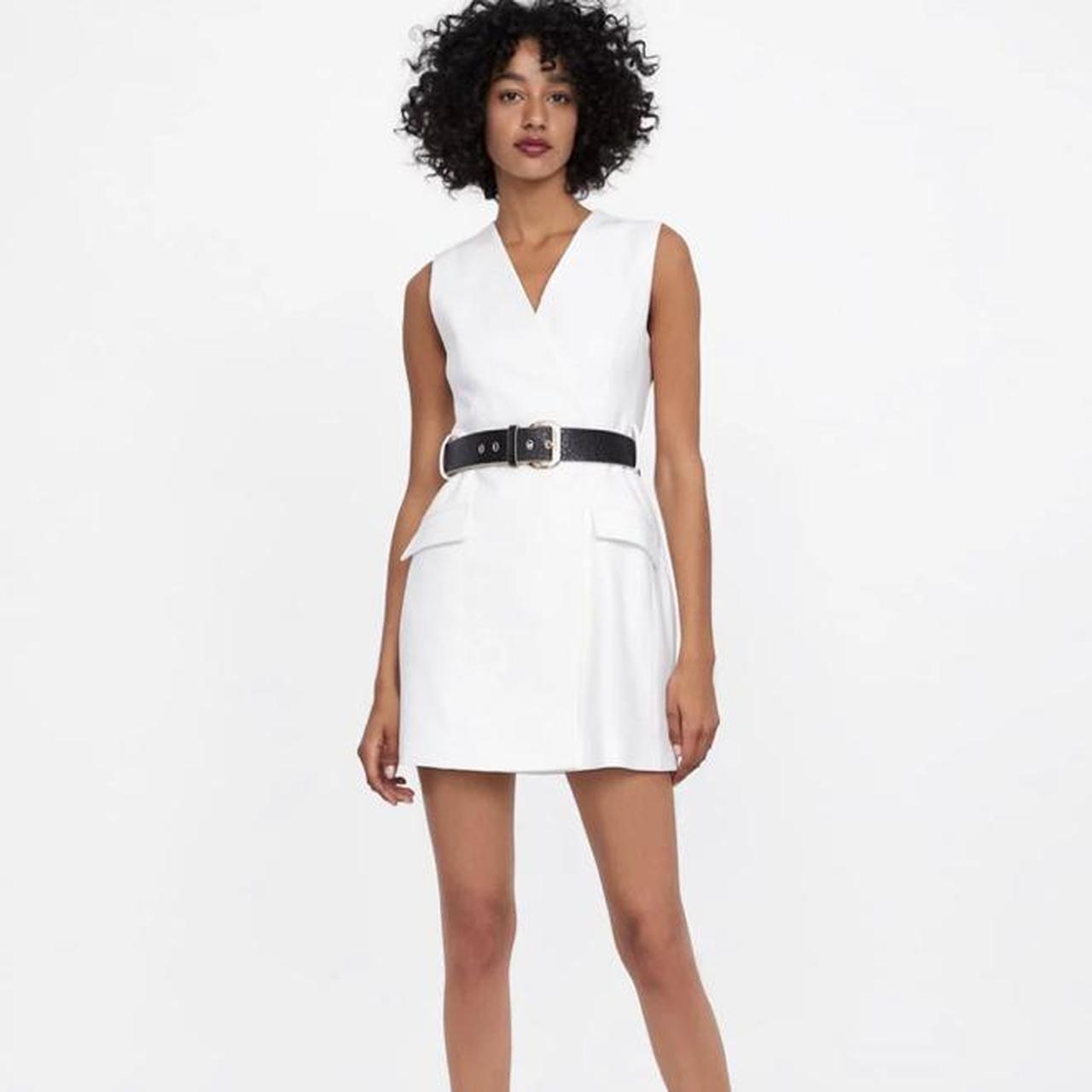 zara blazer dress with belt