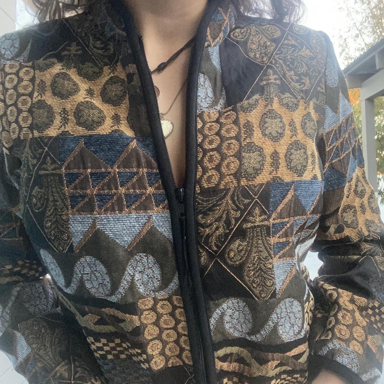 AMAZING vintage tapestry style jacket. Loves the - Depop