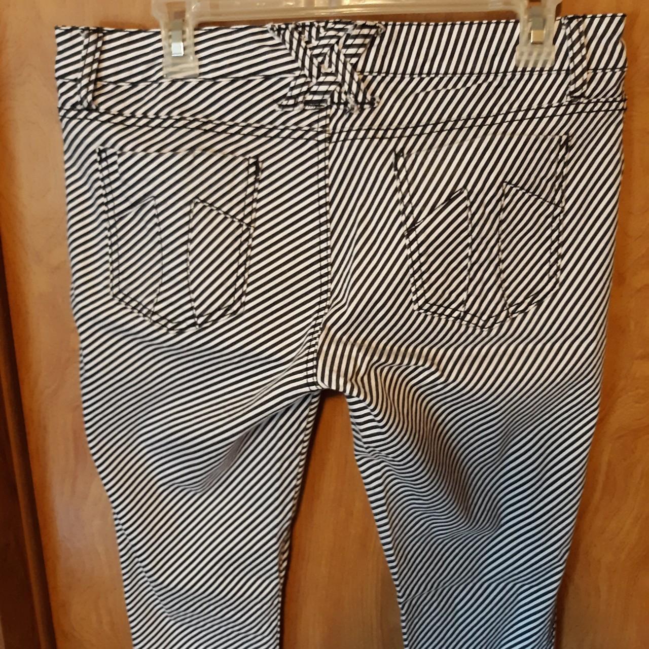 Hot Topic skinny pinstripe jeans, used but in - Depop