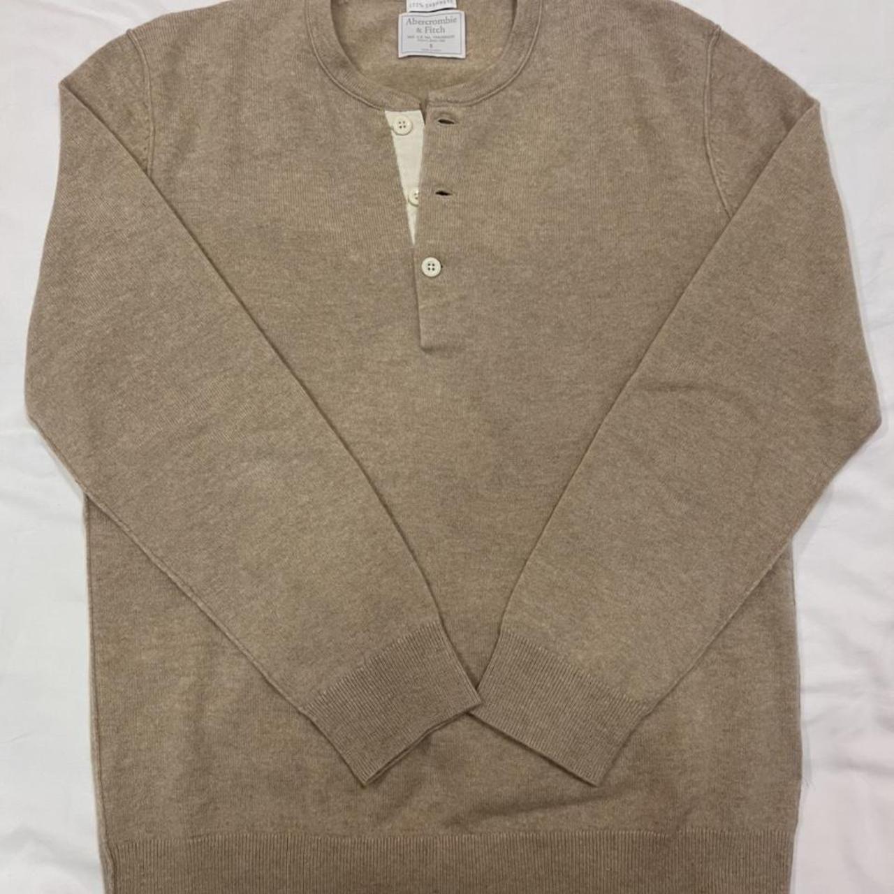 Abercrombie & fitch cashmere Henley sweater size... - Depop