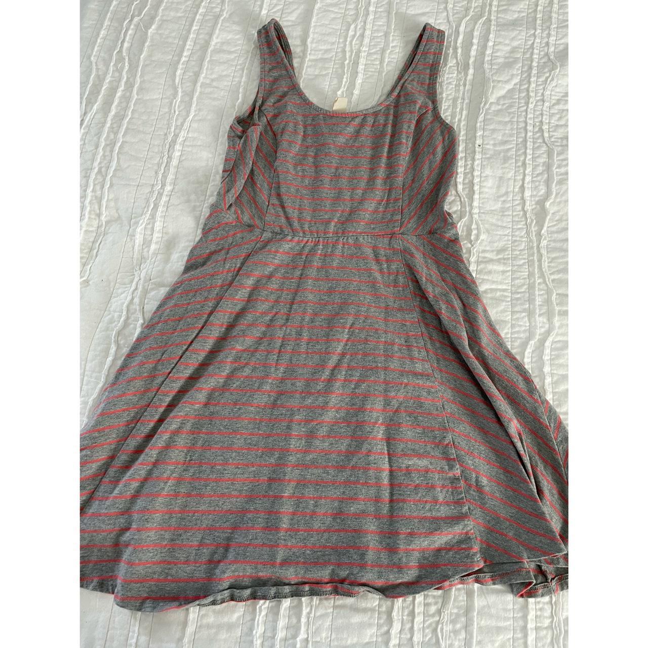 Women's Pink and Grey Dress Depop