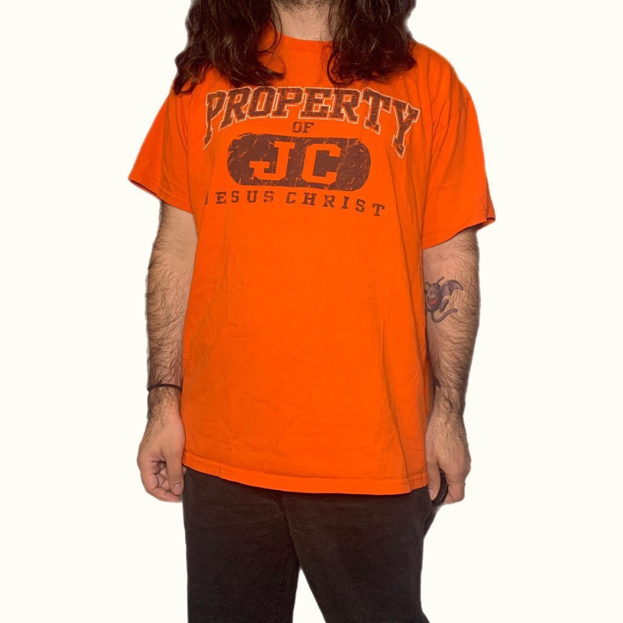 american-vintage-men-s-orange-t-shirt-depop