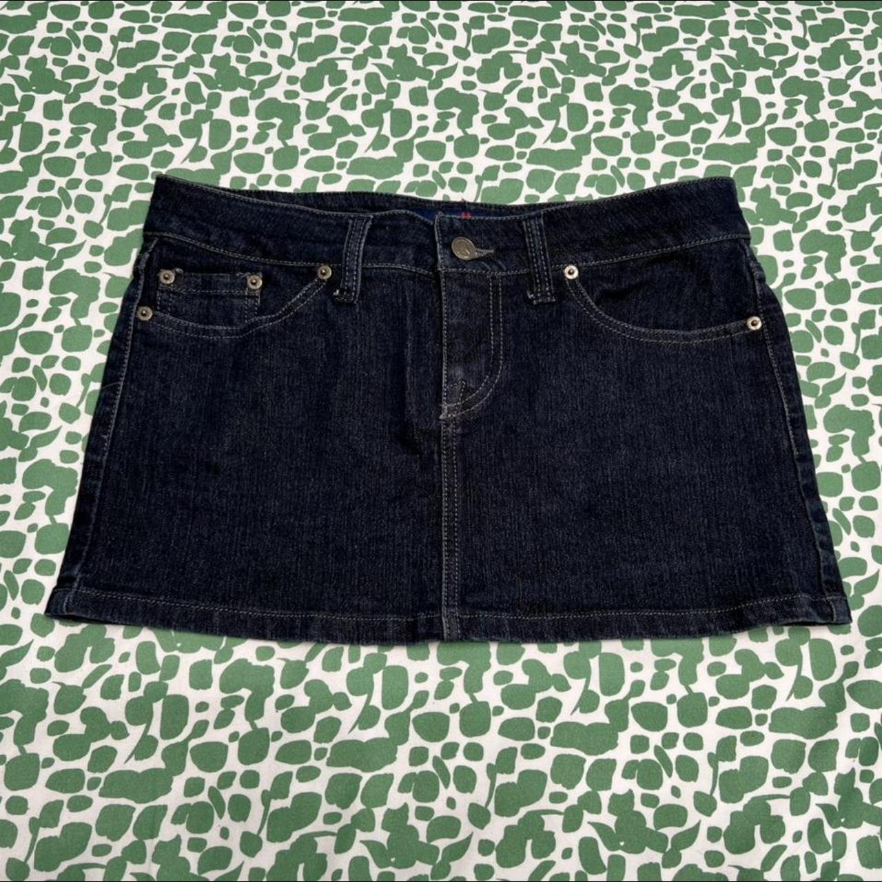 Premium Denim Mini skirt Size 0 Stretch denim About... - Depop