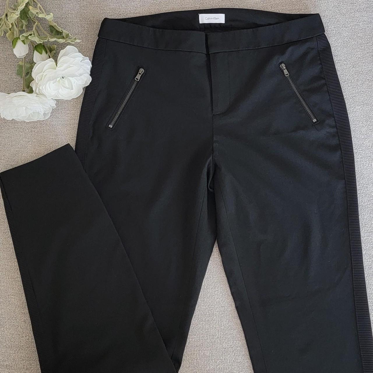 Calvin Klein Black Pants. Dress up or down. Detail... - Depop