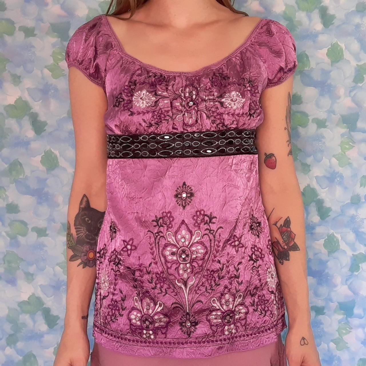 Heartbreak Women's Black and Pink Blouse