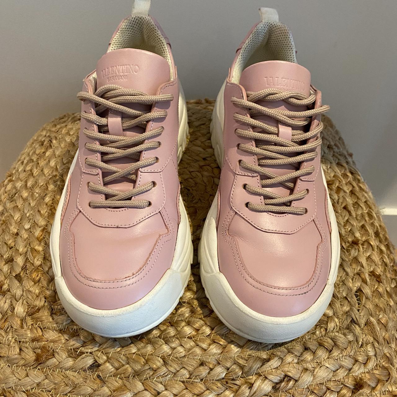 Pink Valentino sneakers Gorgeous, genuine sneakers... - Depop