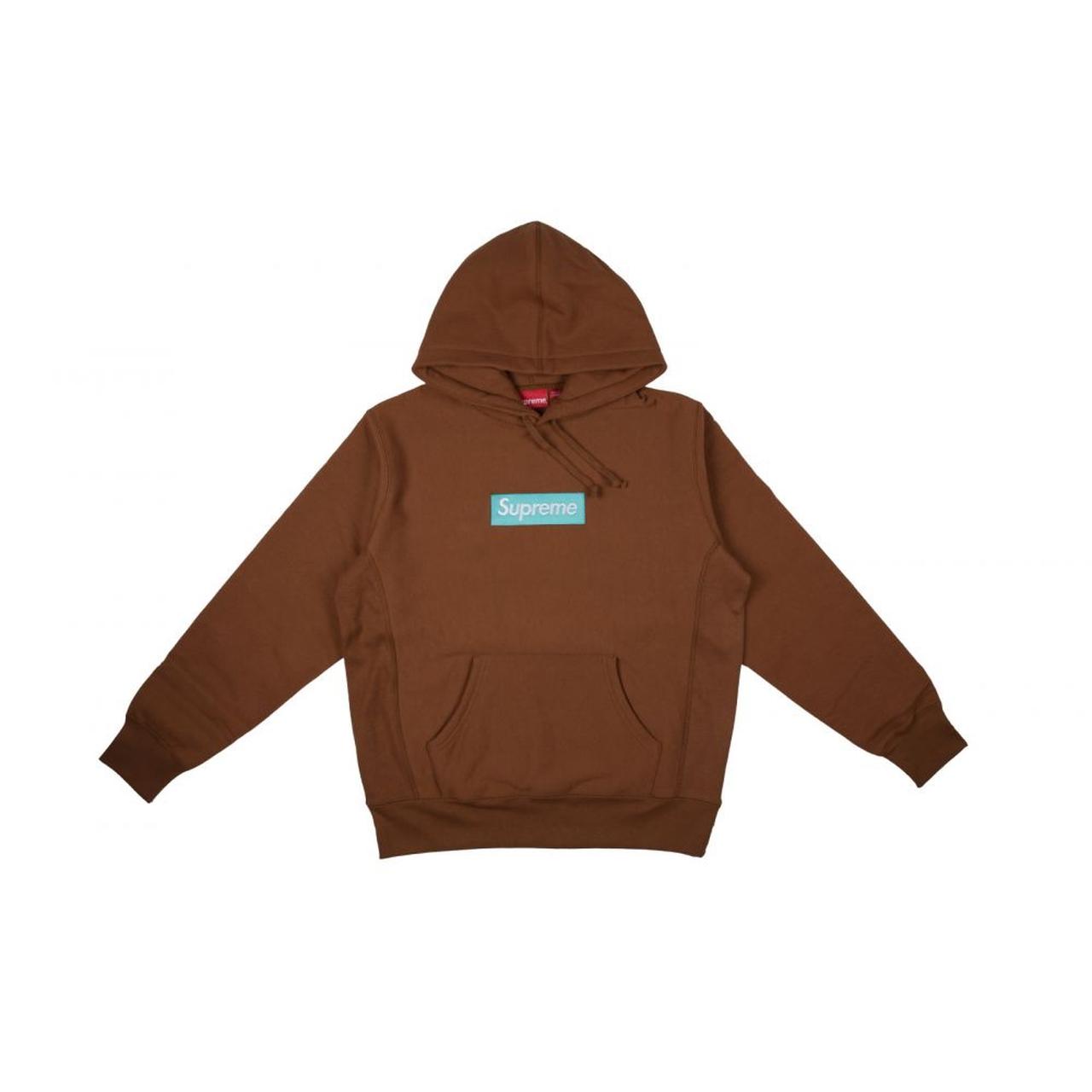 supreme hoodie brown