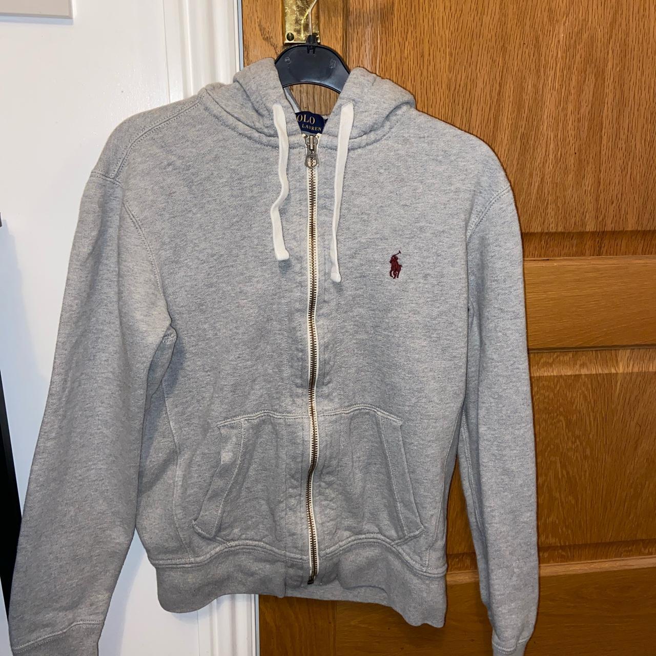 RALPH LAUREN Grey Hoodie Size S As new - Depop