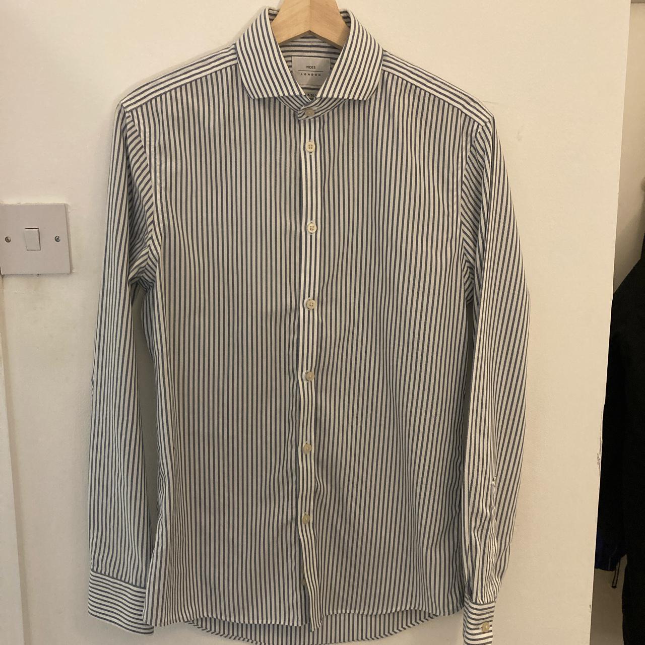 STRIPED MOSS BROS LONDON SHIRT SIZE MEDIUM, COULD... - Depop