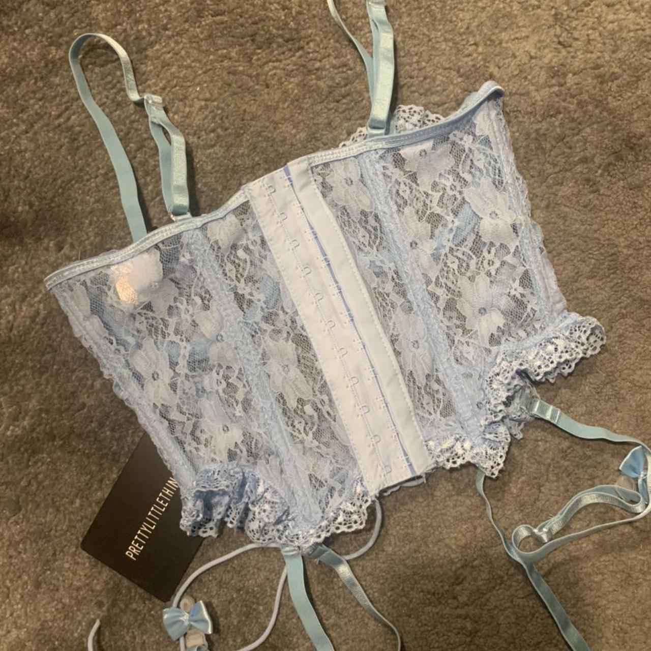 Product Image 3 - Baby blue lace corset lingerie