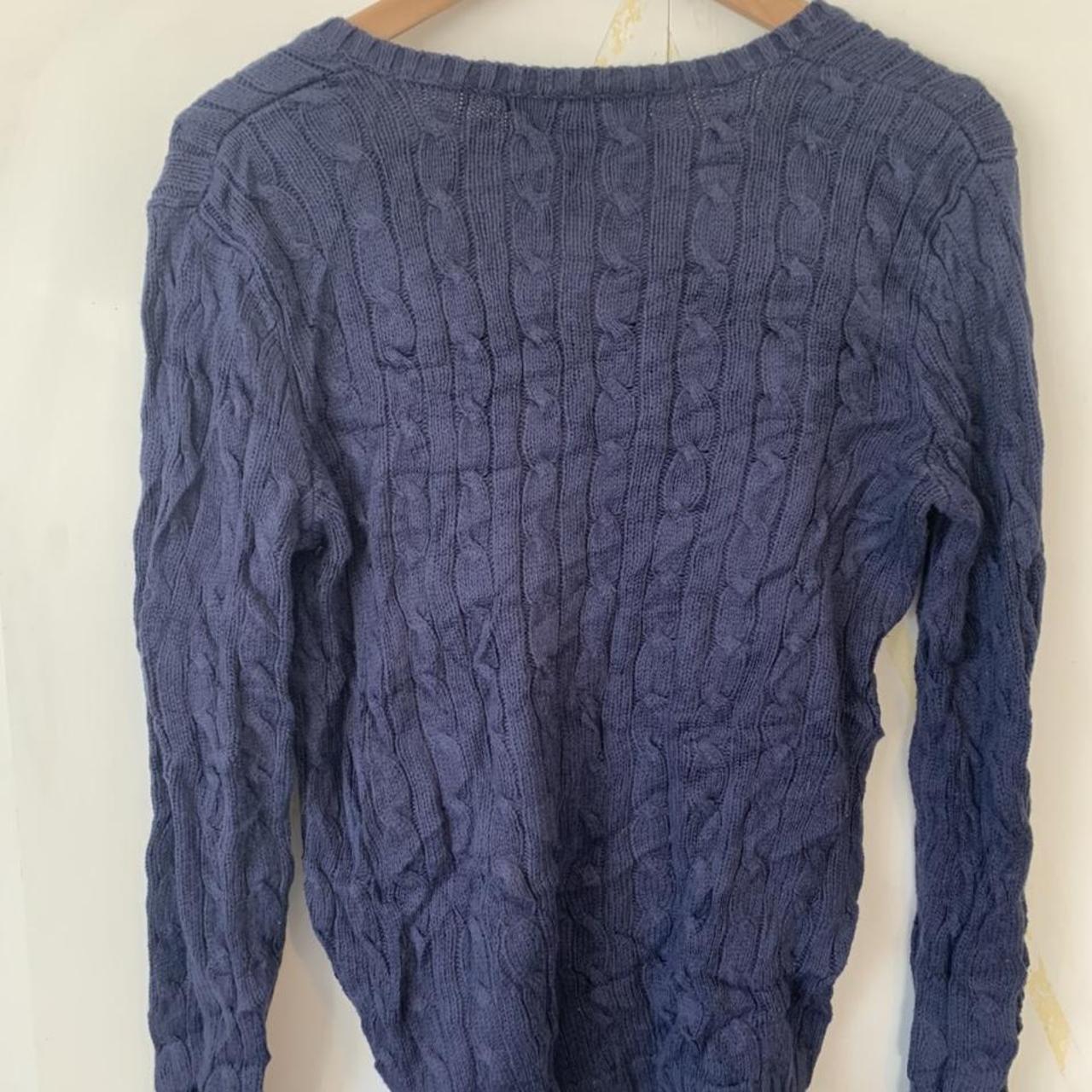 Ralph Lauren cute navy blue women’s cable knit... - Depop