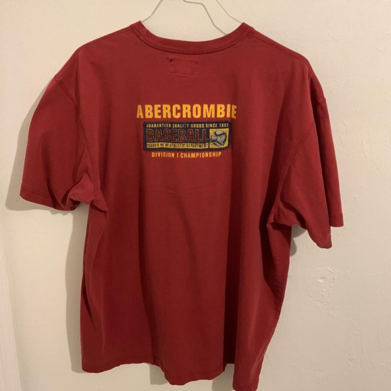 Abercrombie & Fitch Men's Red T-shirt | Depop