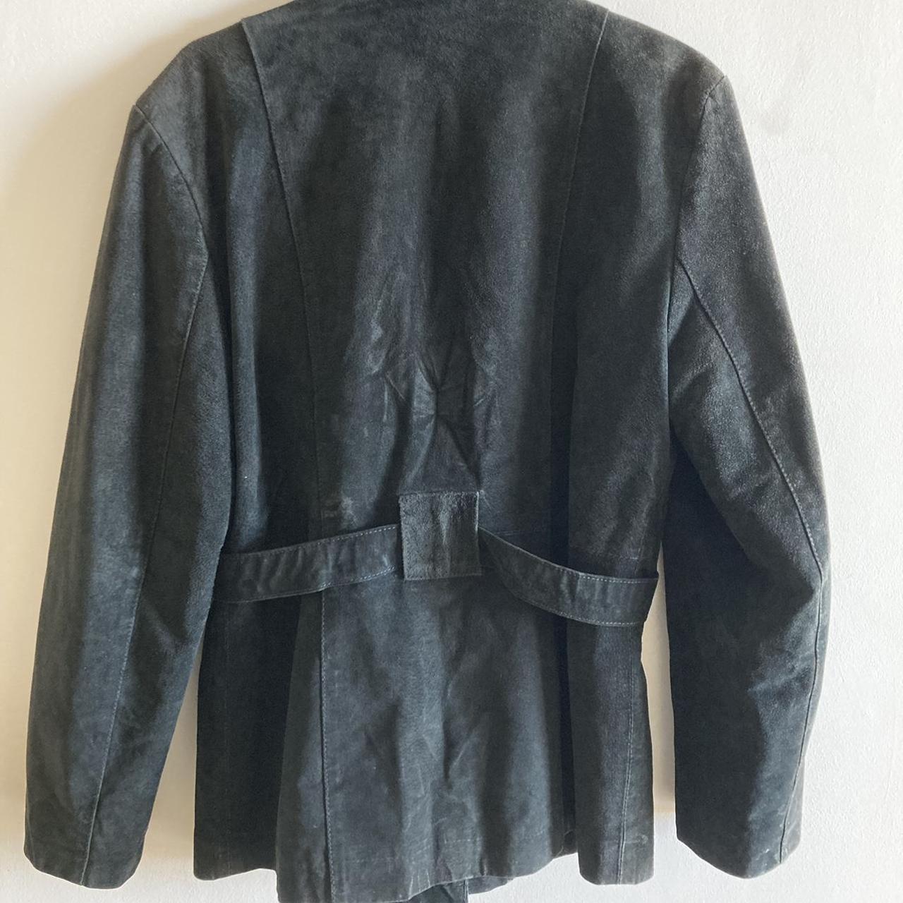 Incredible vintage black suede jacket. JGC... - Depop