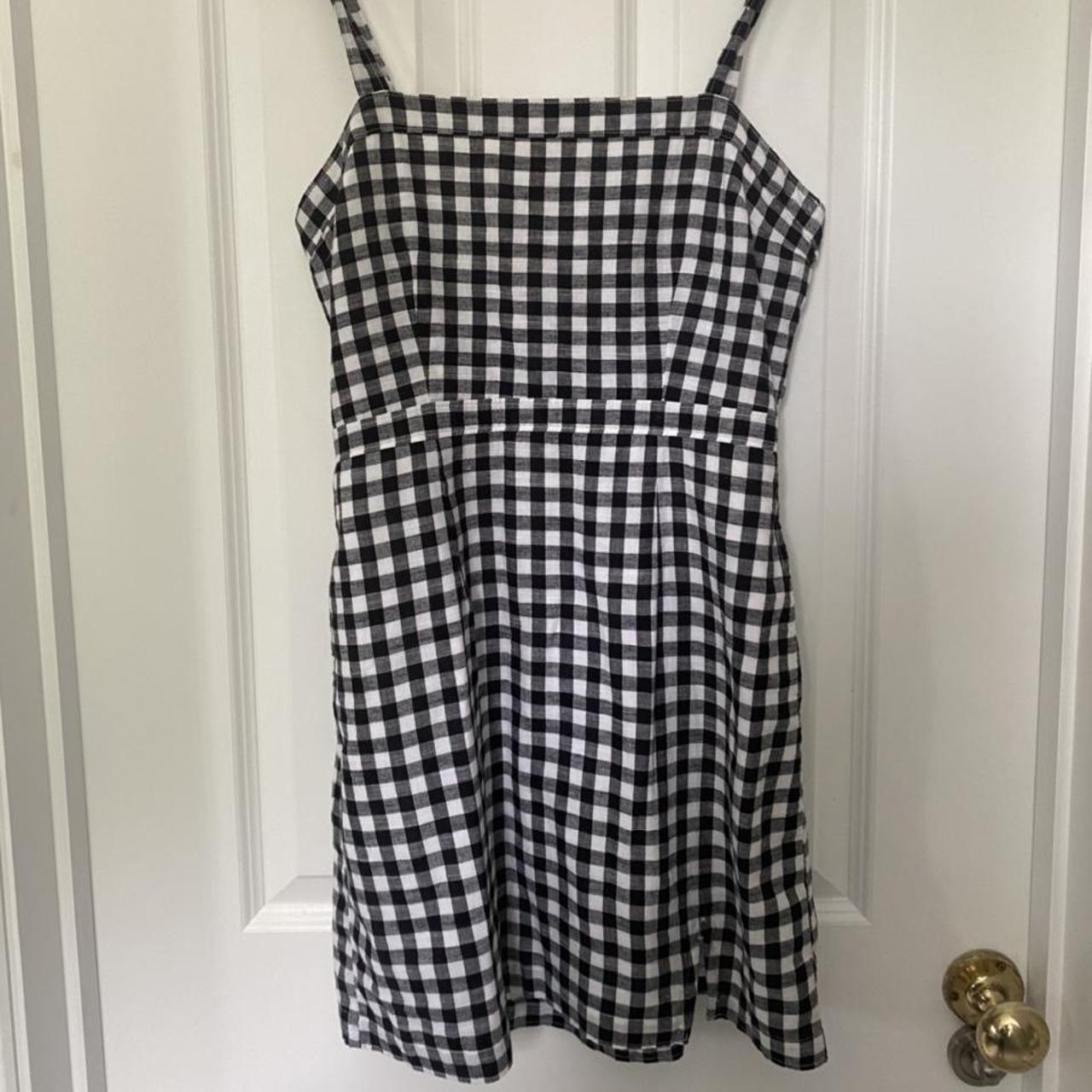 Never worn Abercrombie and Fitch gingham mini dress... - Depop