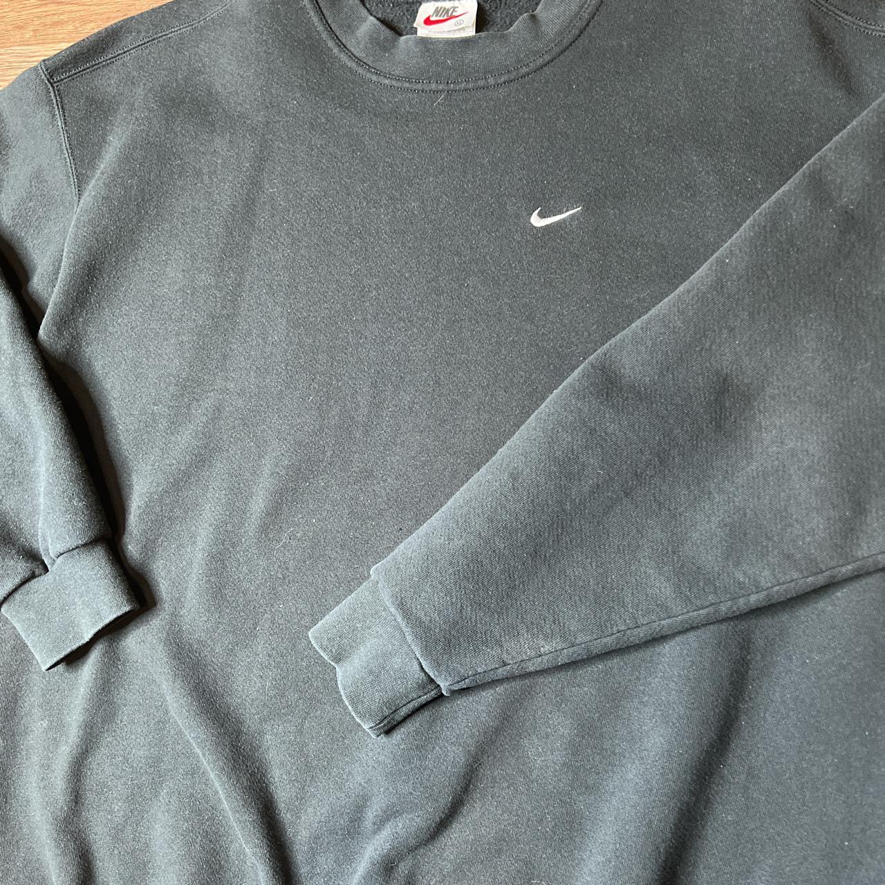 vintage 90s Nike crewneck sweatshirt size XL. Black... - Depop