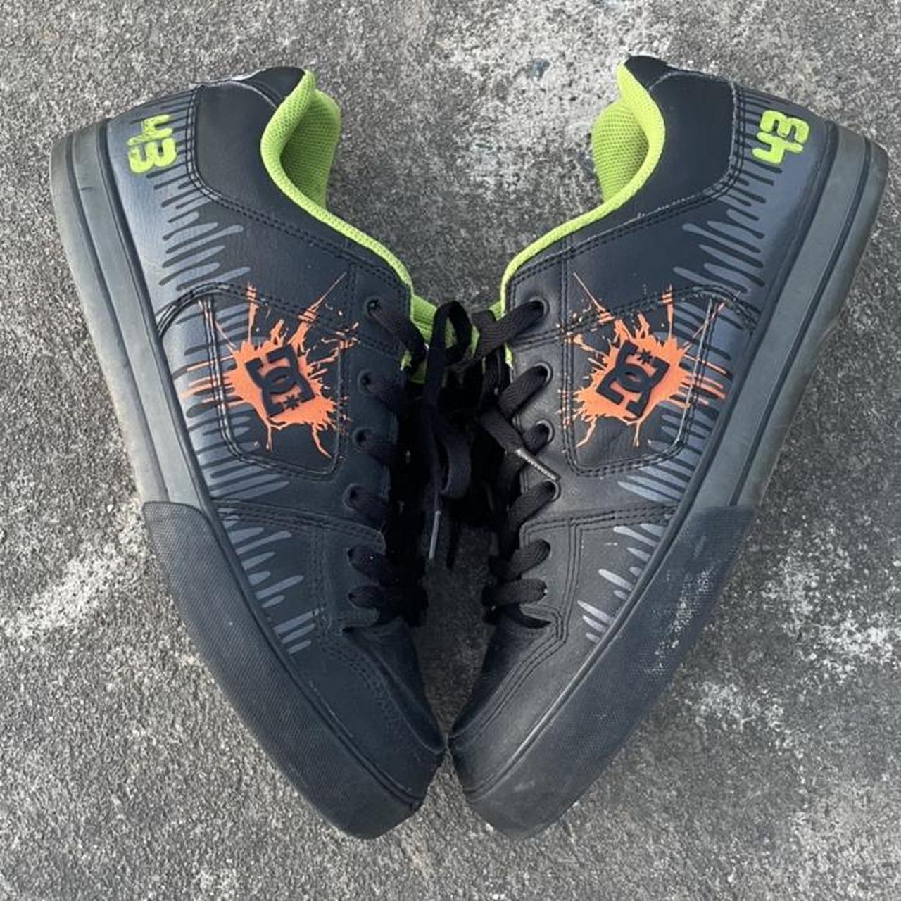 black and lime green dc shoes