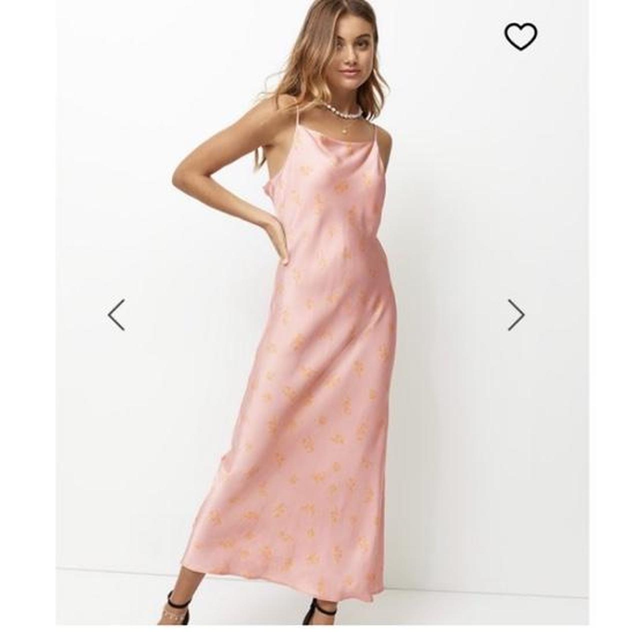 Women's Pink and Orange Dress Depop