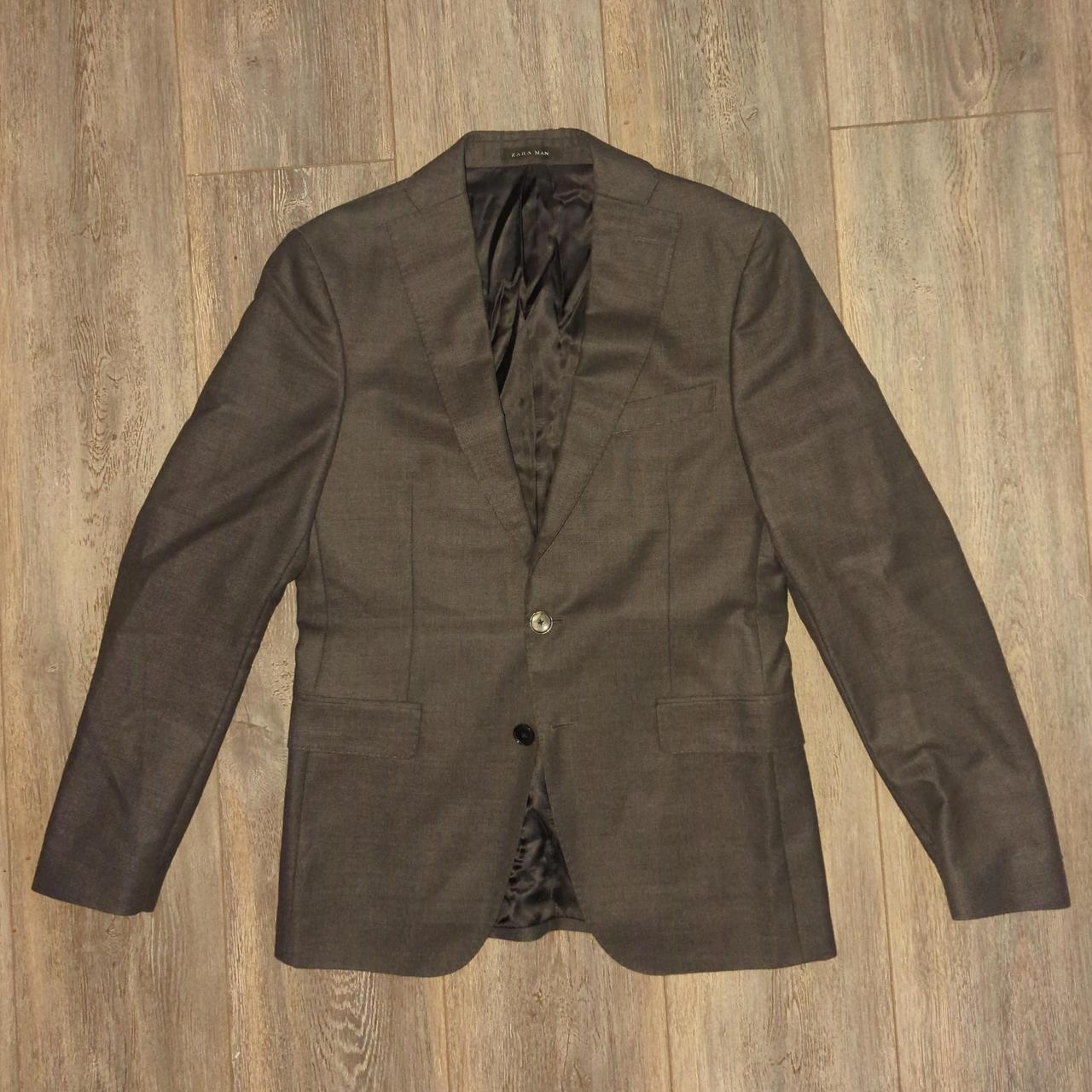 Zara Men's Grey Suit Depop