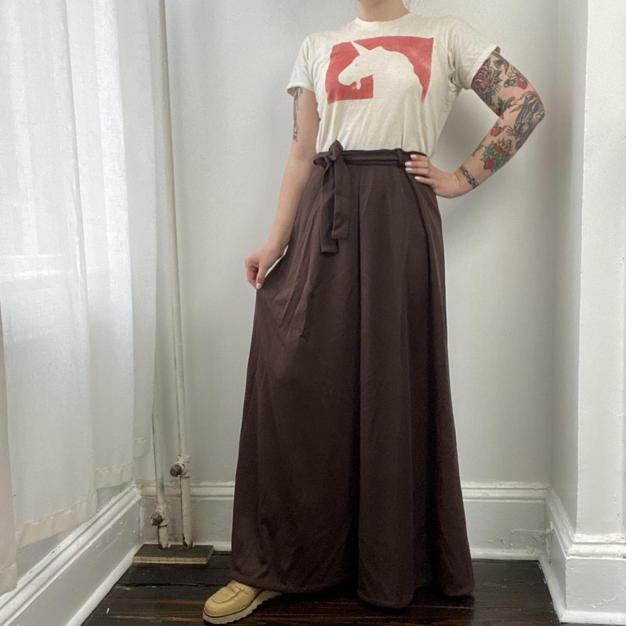 Vintage 1970s maxi skirt. In excellent condition.... - Depop