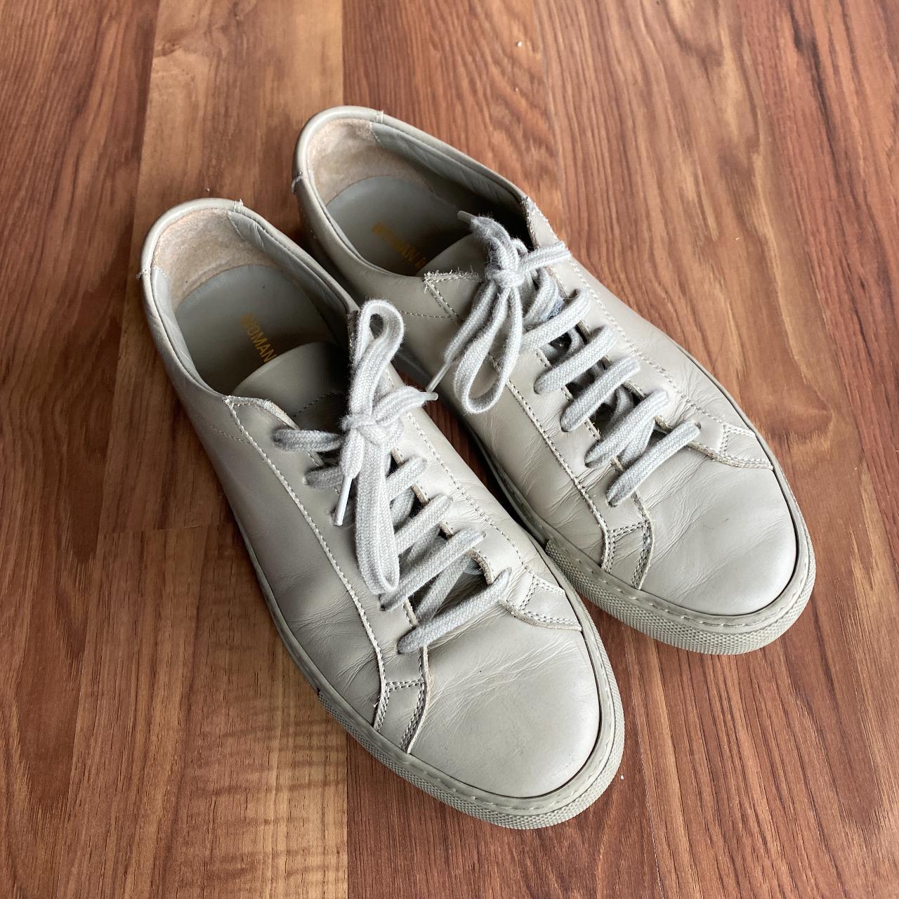 Common Projects Women's Grey Trainers | Depop