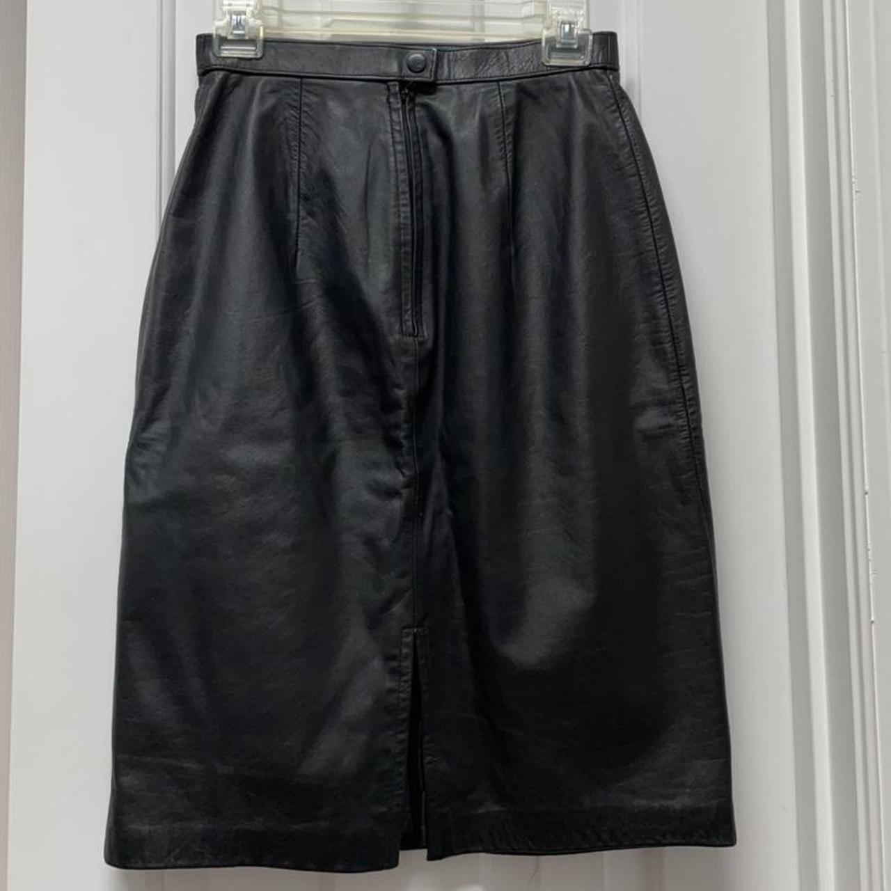 Wilson’s Leather Women's Black Skirt | Depop