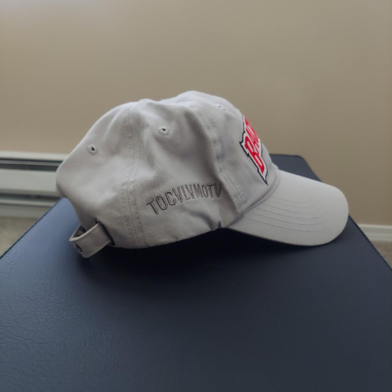 Men's Grey and Red Hat | Depop