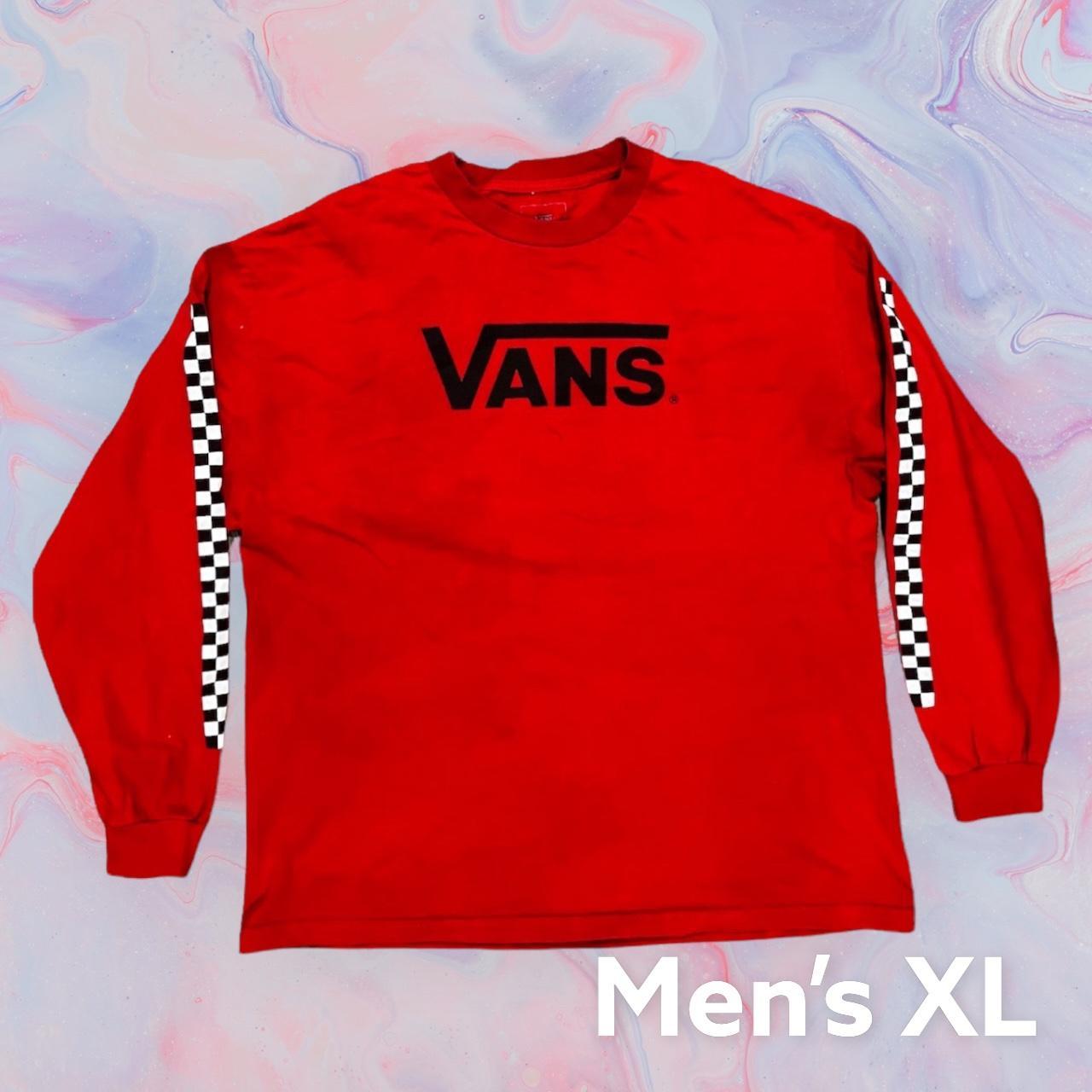 vans red long sleeve