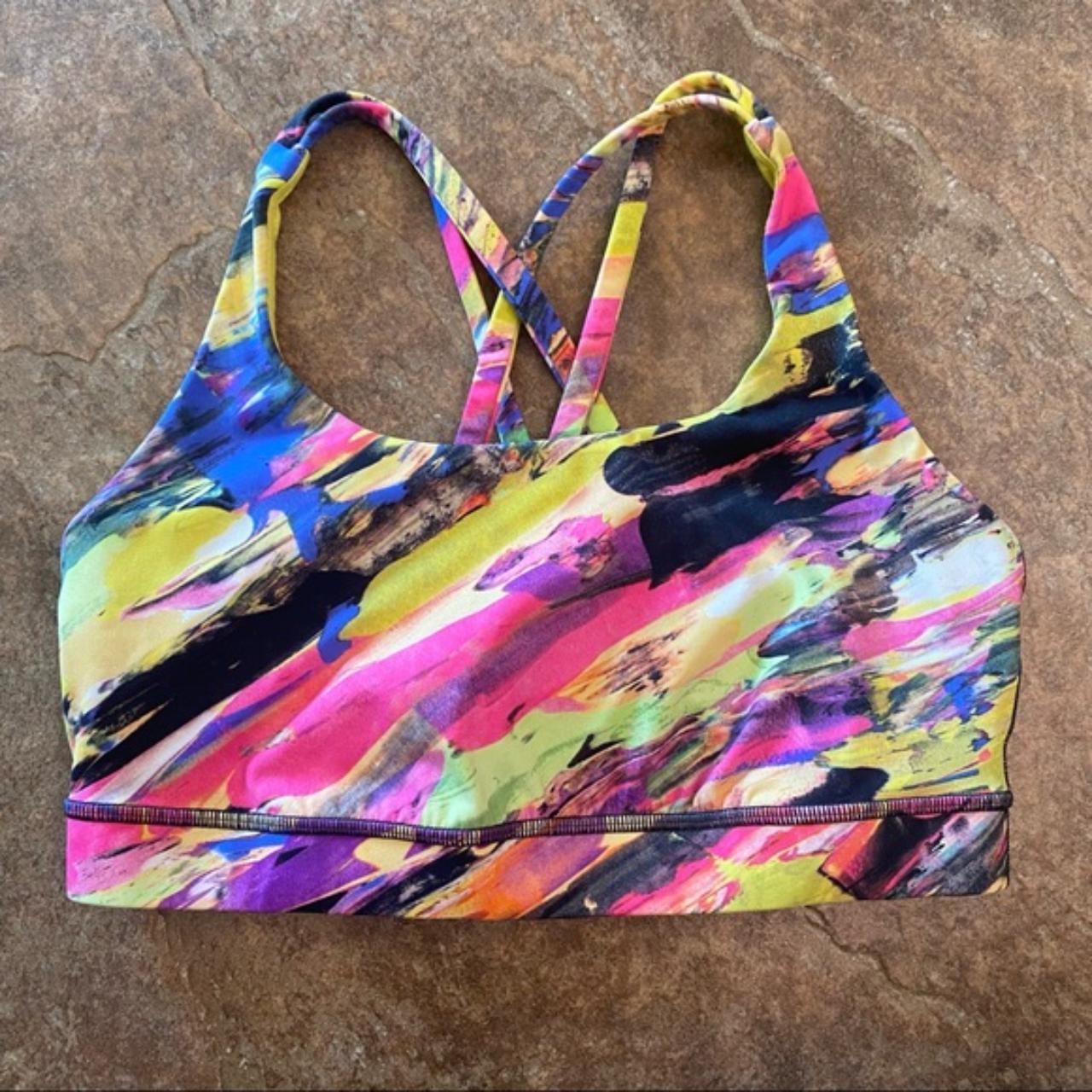 Lululemon Energy Strappy Sports Bra Limited Edition Multi Color