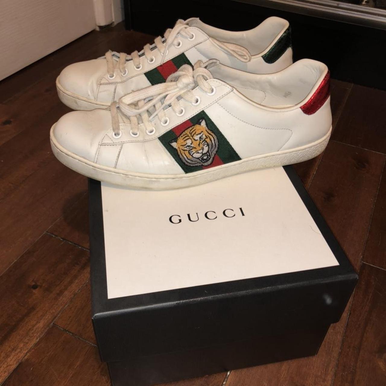 Gucci ace sneakers , size uk 9 . Probably wore only... - Depop