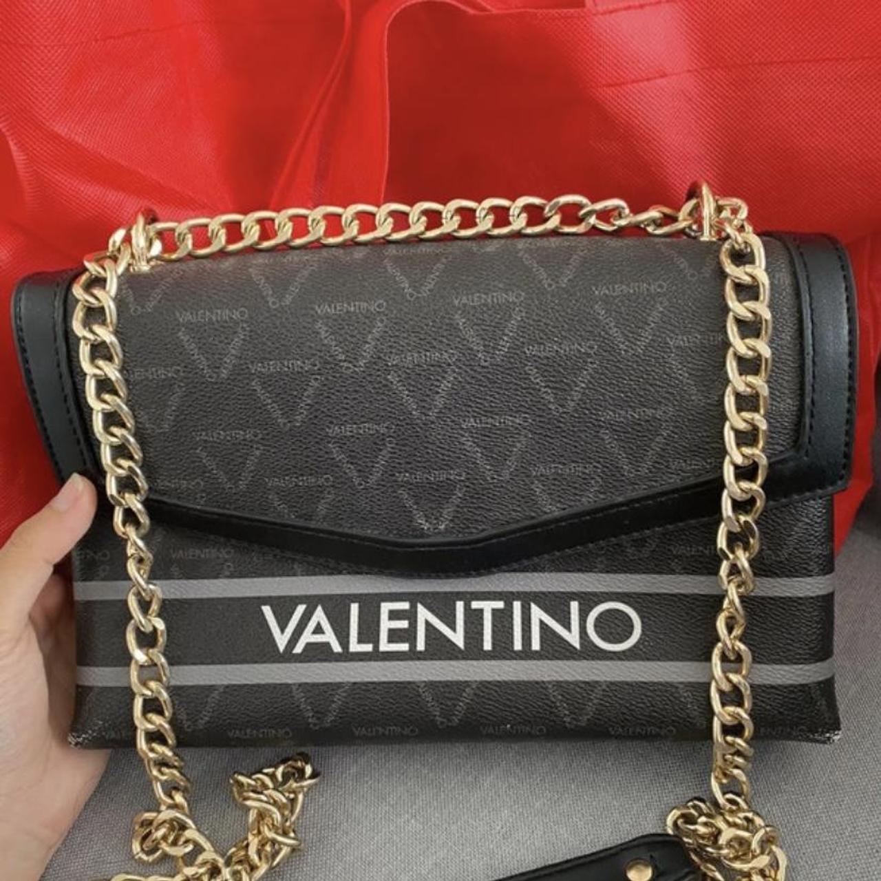 Valentino cross body bag with gold chain strap with... - Depop