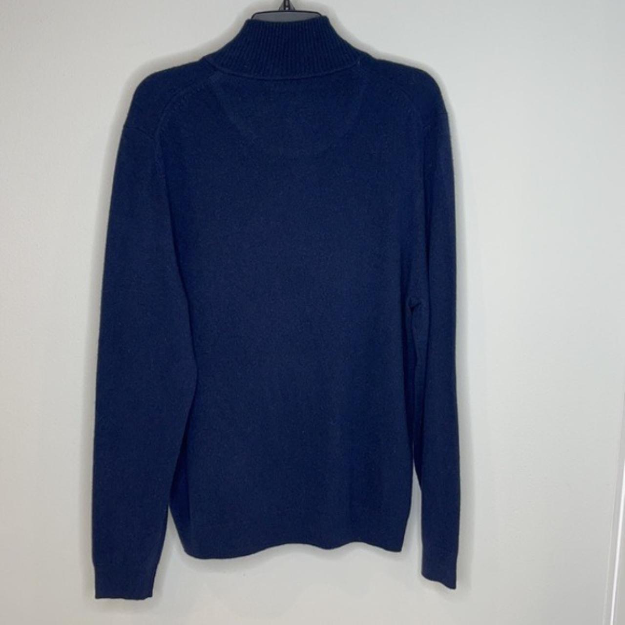 Nordstrom Men’s Shop NWT 100% Cashmere 1/4 Zip Navy... - Depop