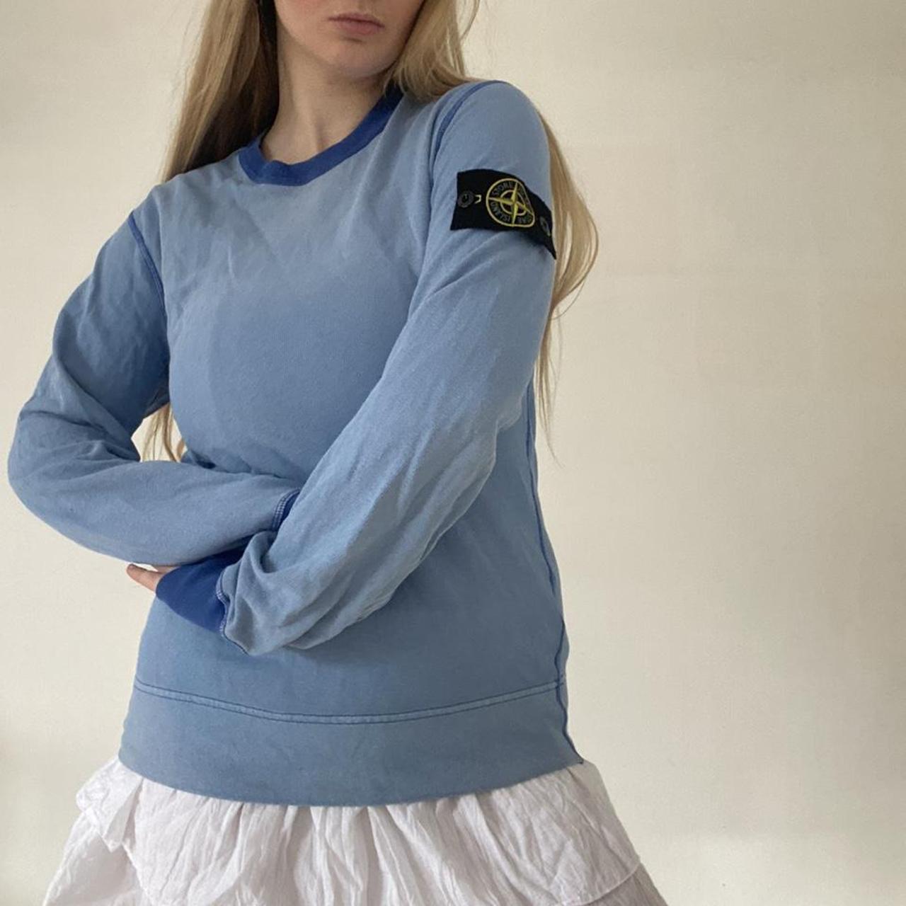 Baby blue 2024 stone island jumper