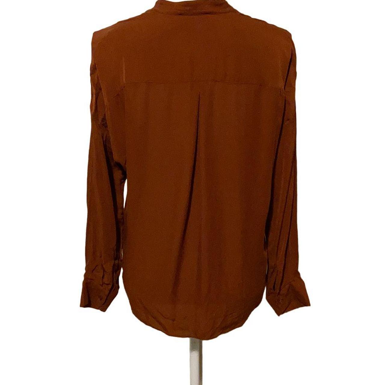 Vince Women's Red and Orange Blouse Depop