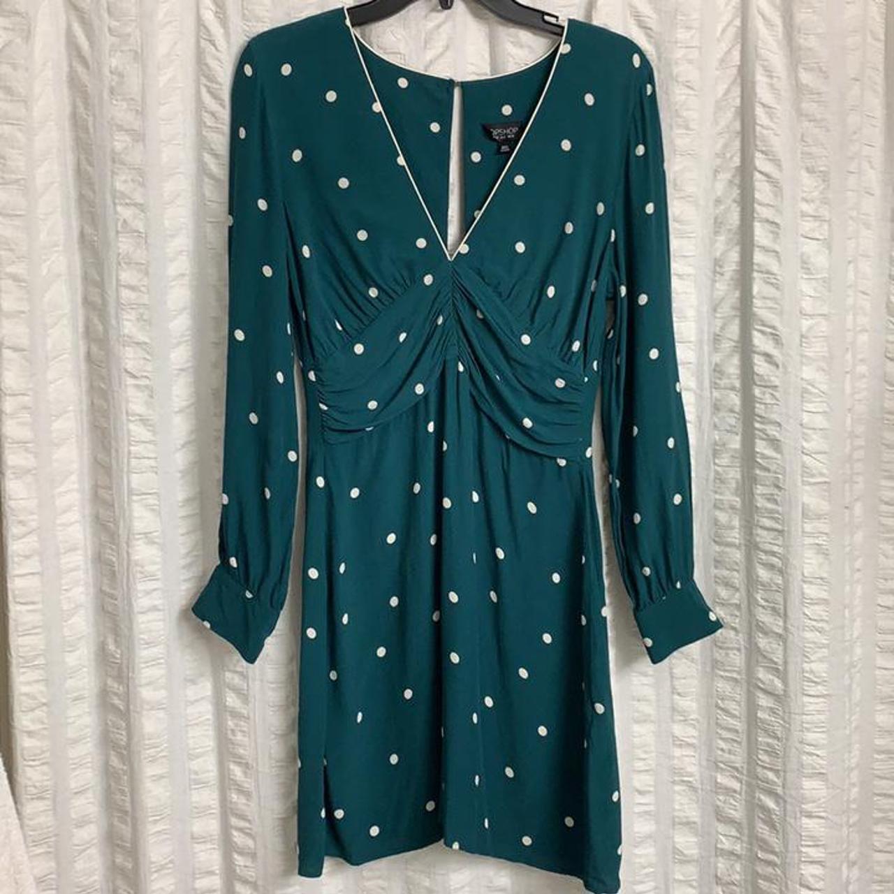 Women's Green and Blue Dress Depop