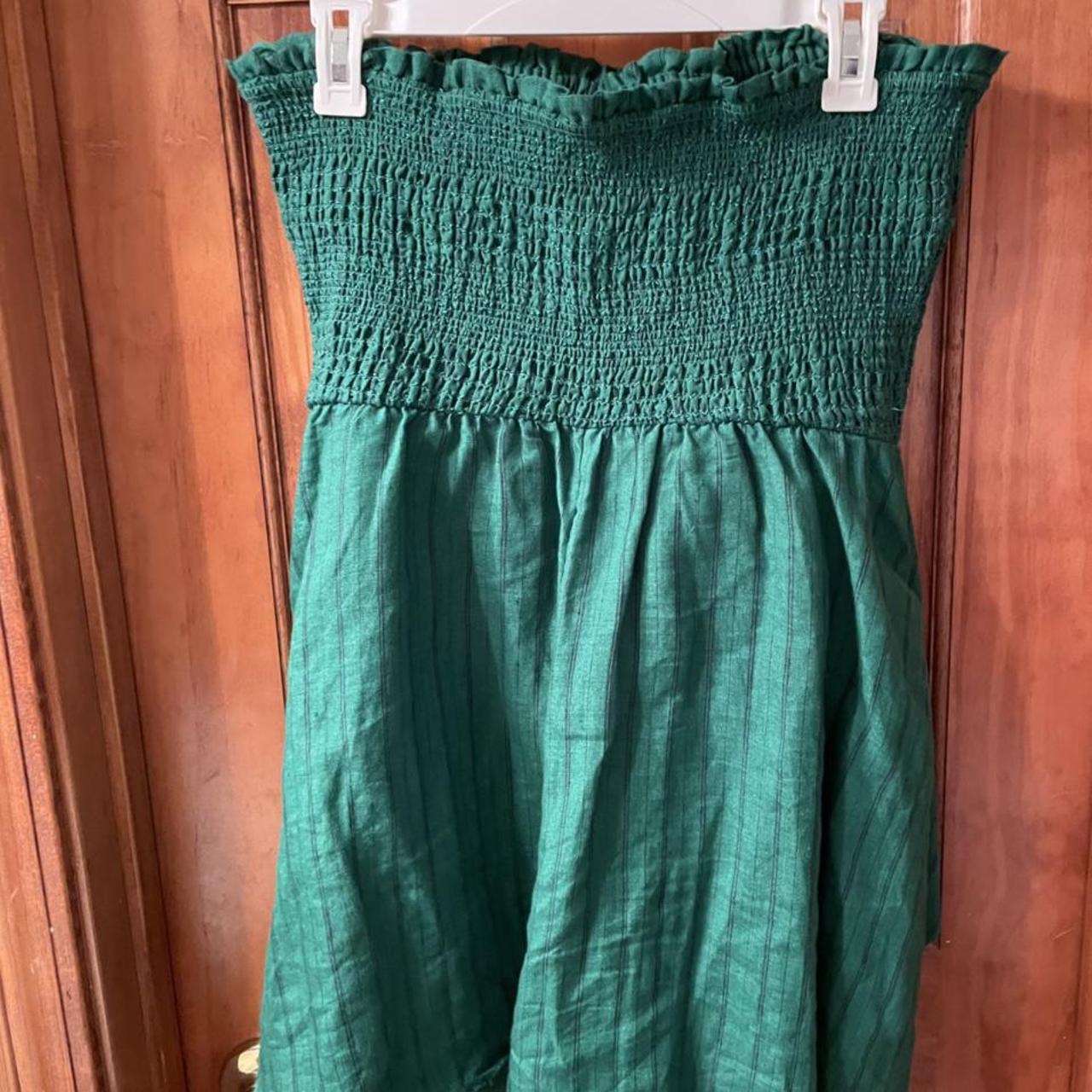 Free People size large green romper #freepeople - Depop