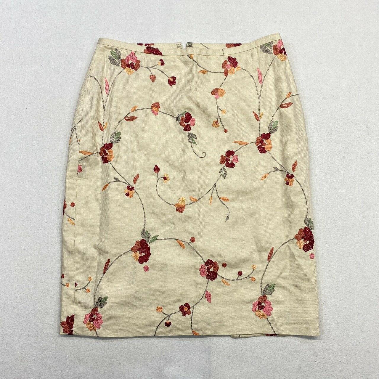 ann taylor embroidered skirt