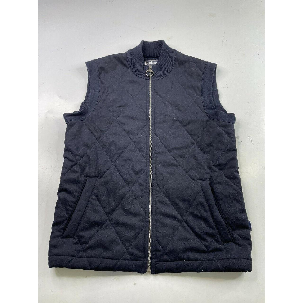 barbour blue vest