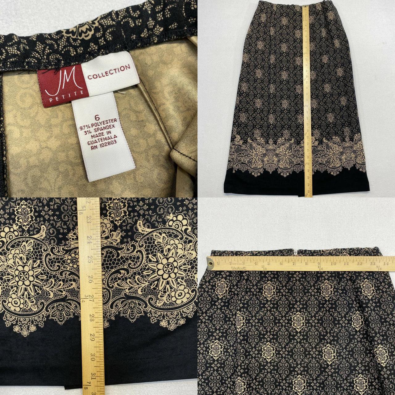 EF Collection Women's Black and Tan Skirt (4)