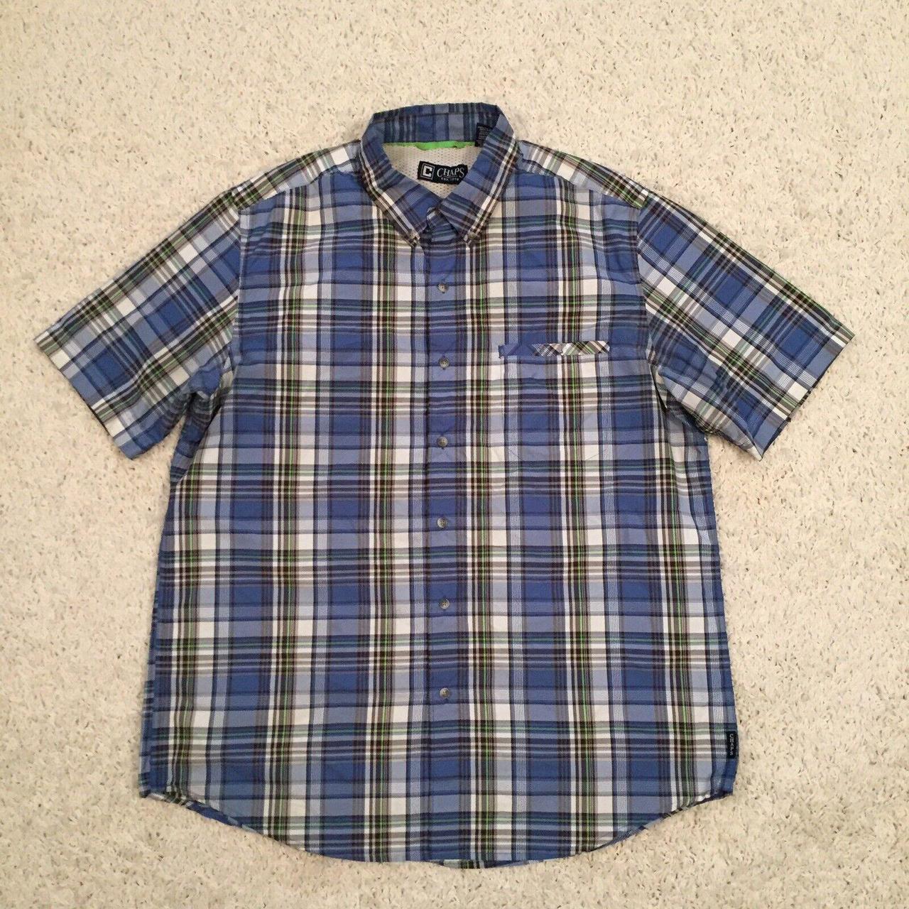 Chaps Men's Blue Shirt | Depop