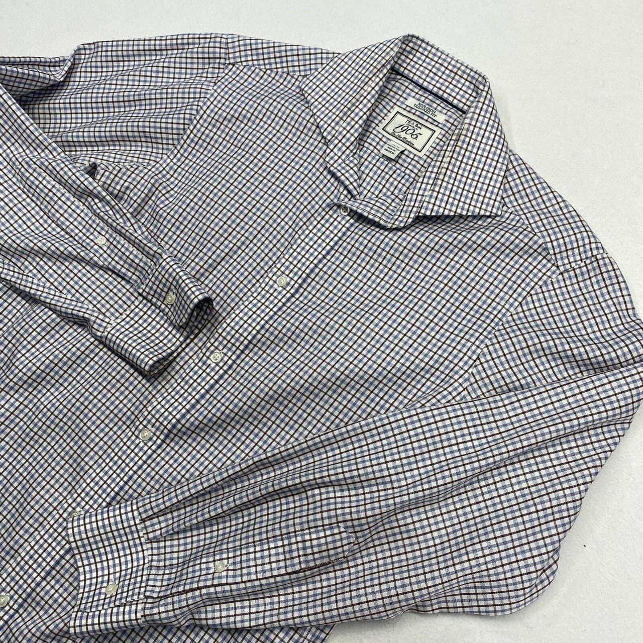 Jos. A. Bank Men's White and Red Poloshirts Depop