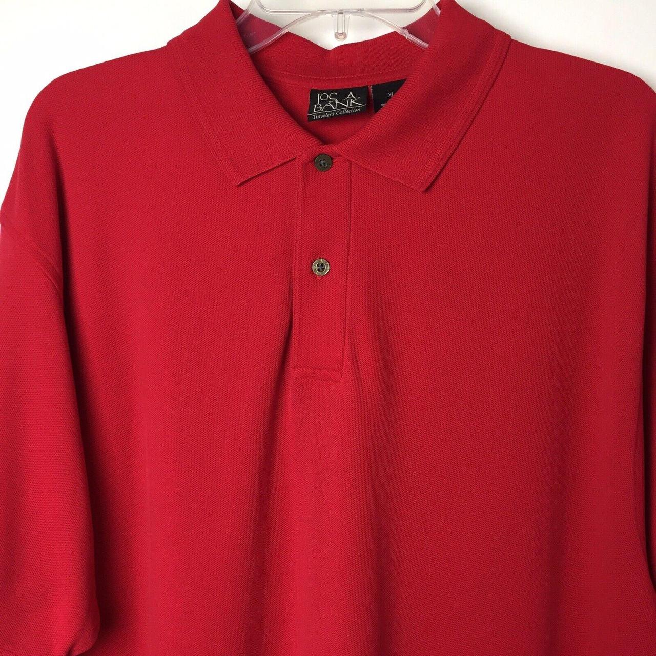 Jos A Bank Polo Shirt Mens XL Red Short Sleeve... Depop