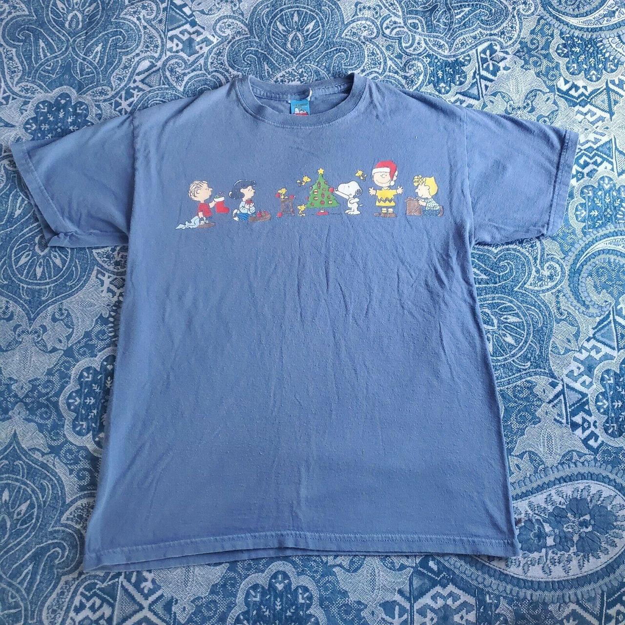 Vintage Peanuts TShirt Size M Blue Charlie Brown... Depop