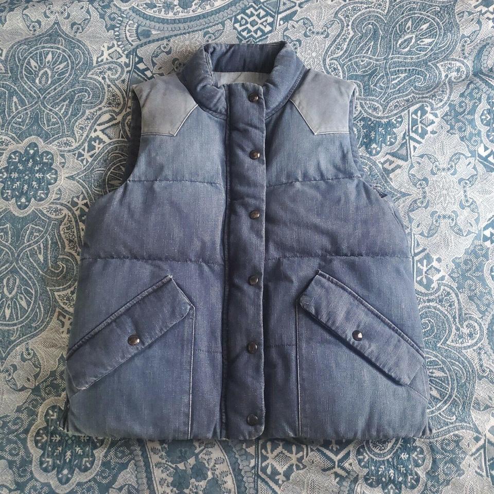 gap denim puffer vest