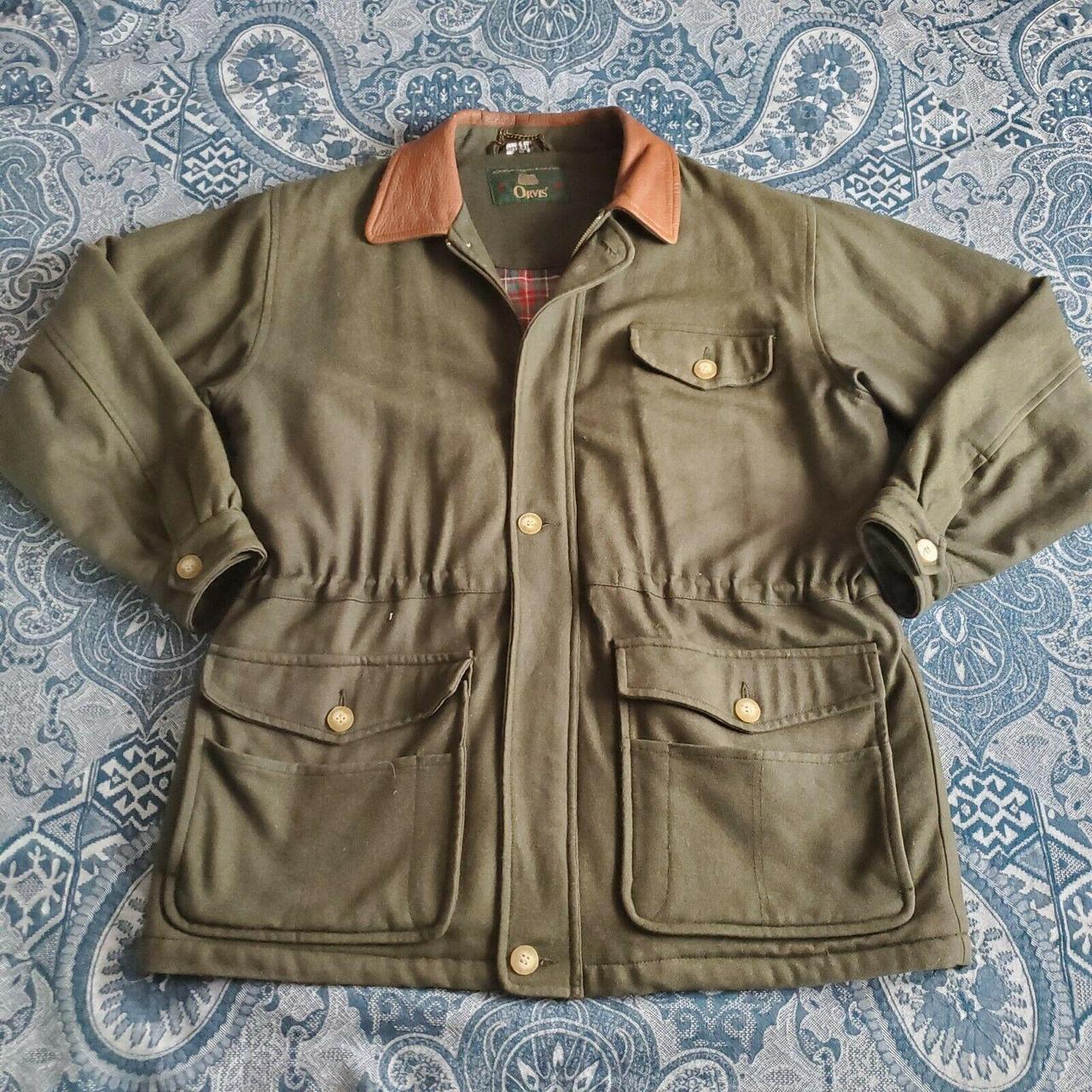 men's barn jacket with leather collar