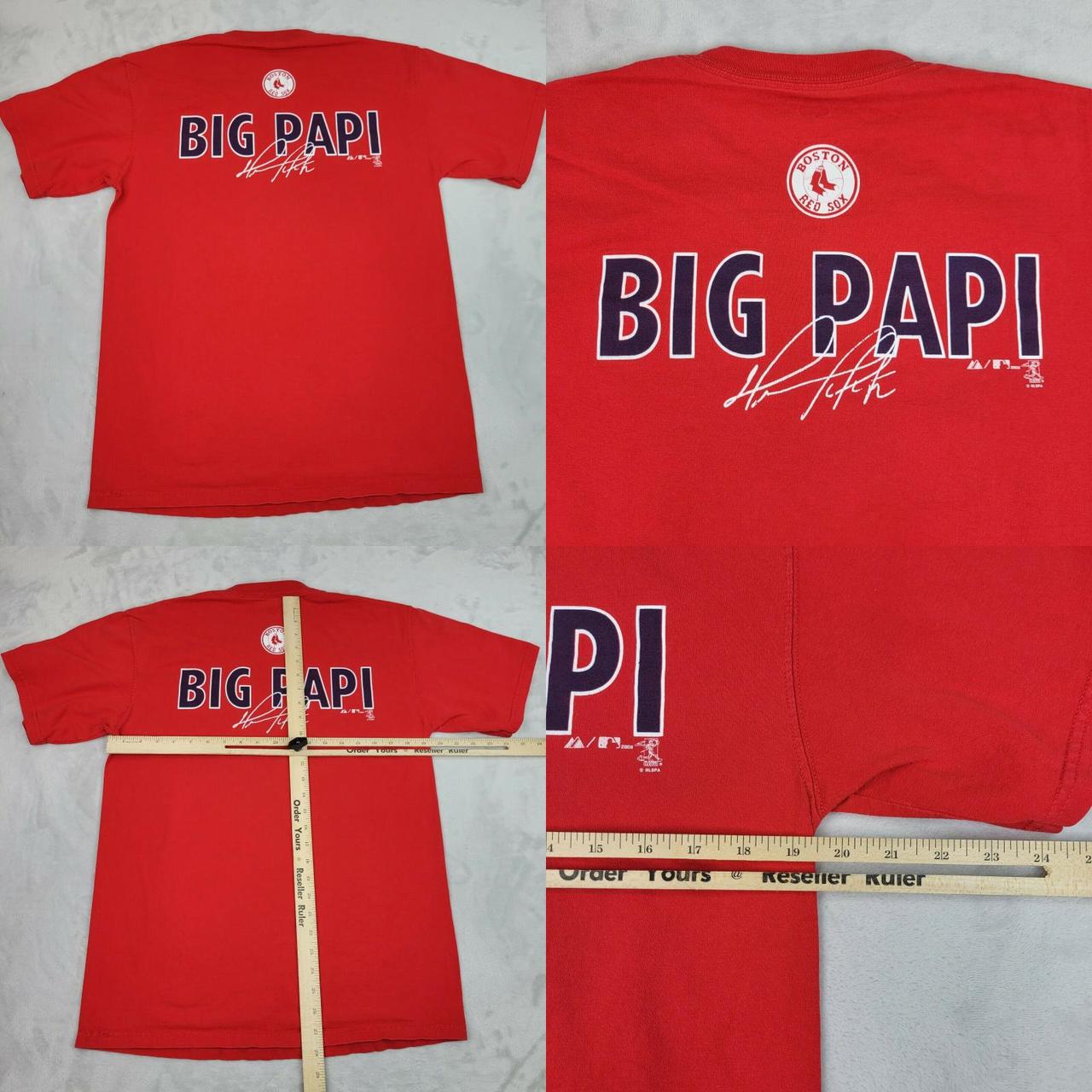 Boston Red Sox Shirt Mens Medium David Ortiz Big Papi Red Majestic MLB  Baseball