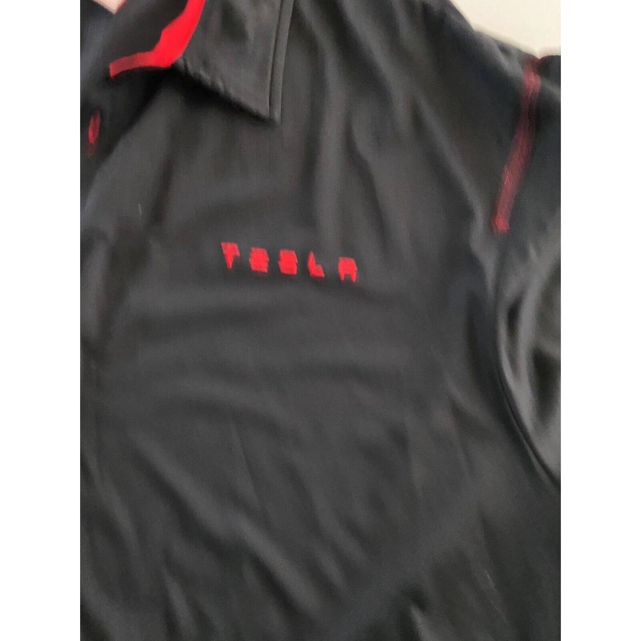 tesla golf shirt