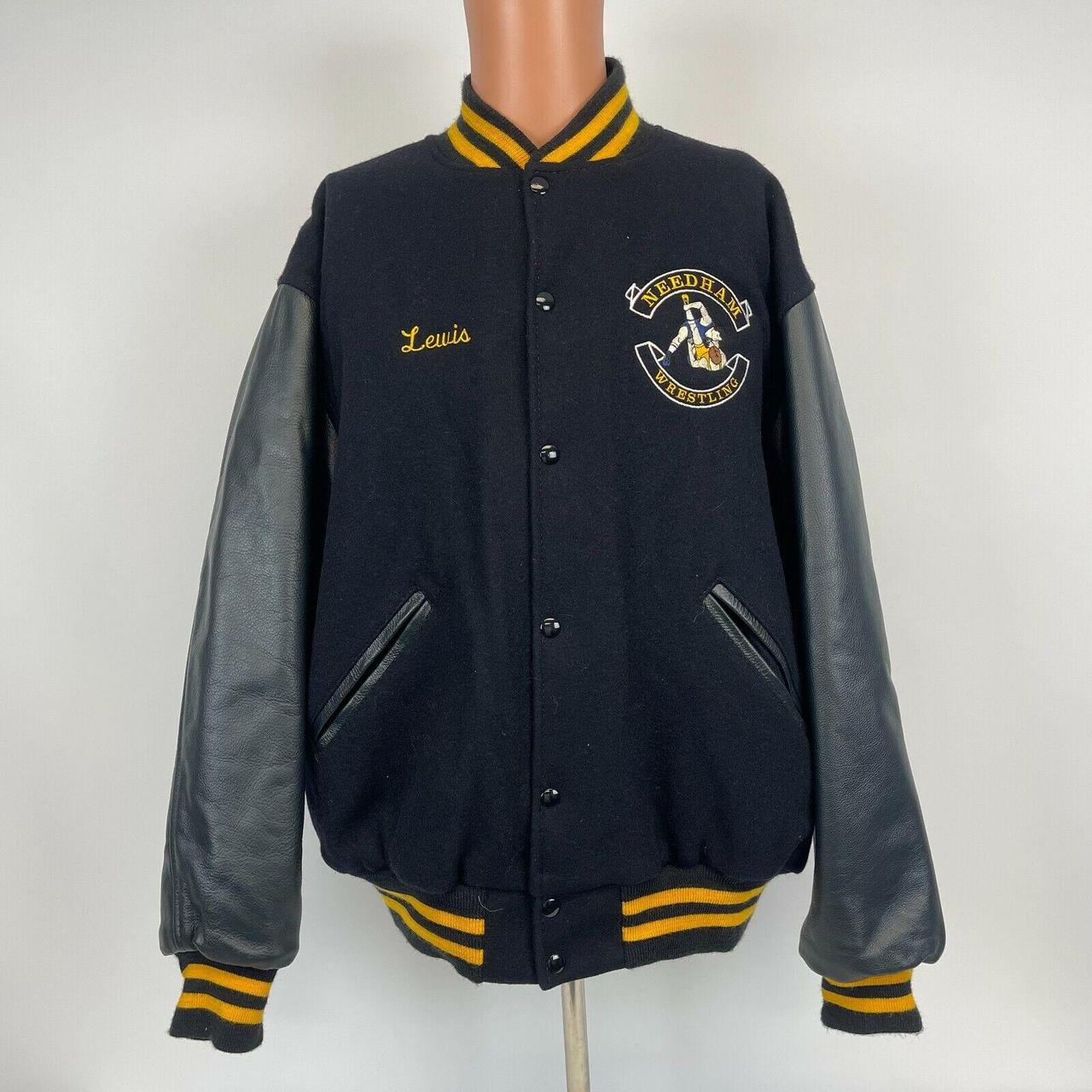 Needham High School Wrestling Wool Blend Varsity... - Depop