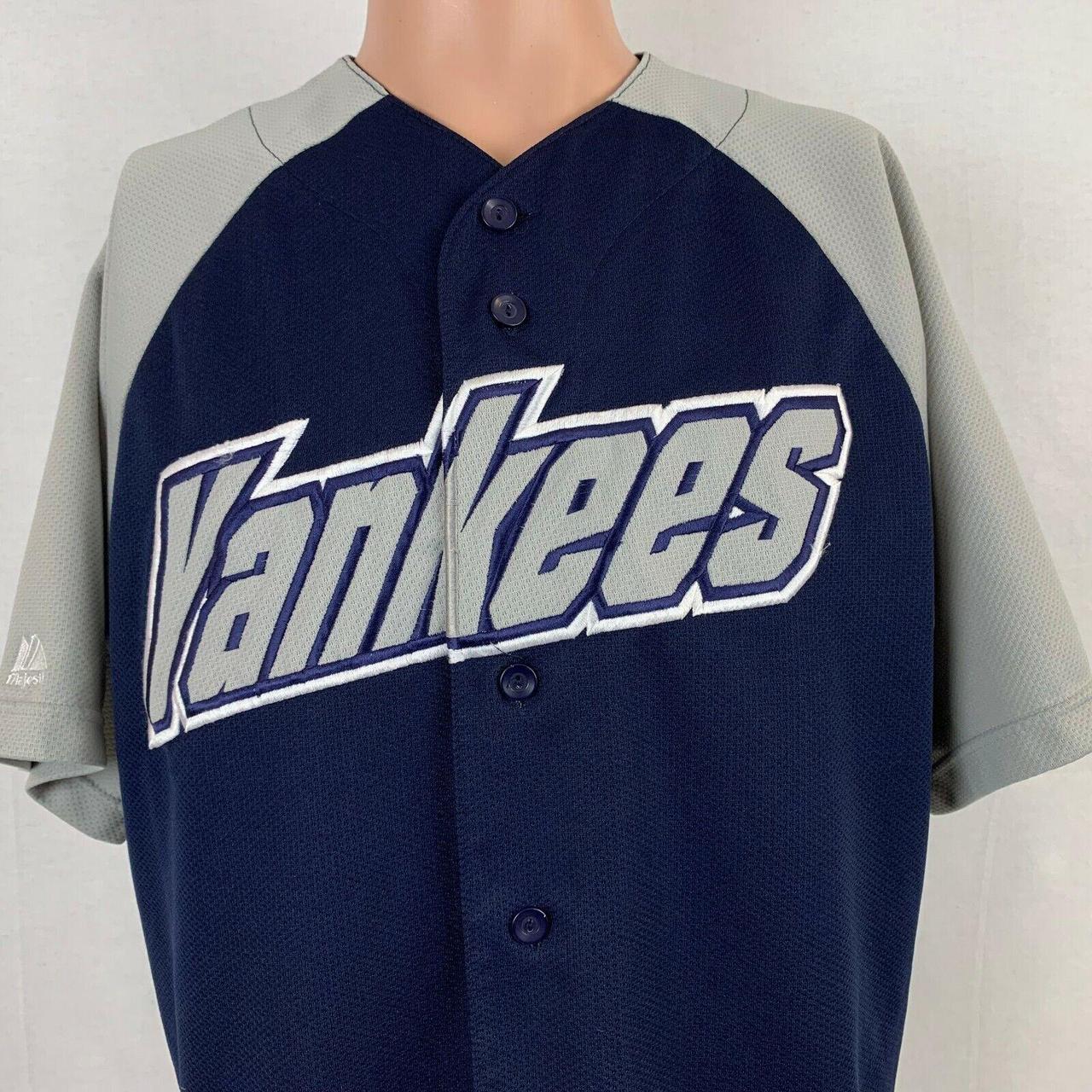 Vintage 90s Majestic New York Yankees Blank Jersey - Depop